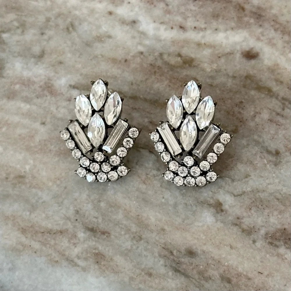 Sparkly Stud Rhinestone Statement Earrings - Holiday / Party / Going Out